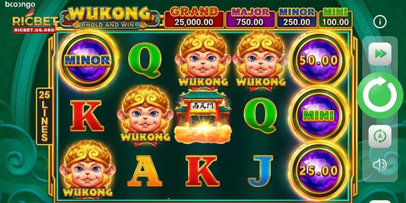 Cược nổ hũ Wukong tại nhà cái RICBET rất đơn giản, dễ tham gia.